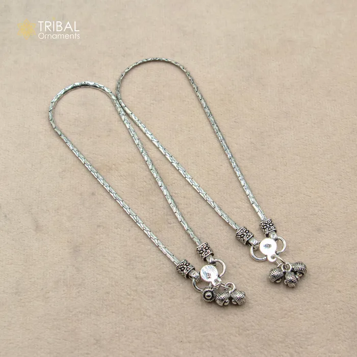 TRIBAL ORNAMENTS Bracelets 105 925 sterling silver handmade stylish chain anklets foot bracelet ankle bracelet belly dance jewelry ank714