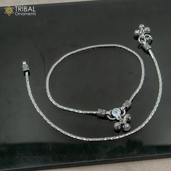 TRIBAL ORNAMENTS Bracelets 105 925 sterling silver handmade stylish chain anklets foot bracelet ankle bracelet belly dance jewelry ank714