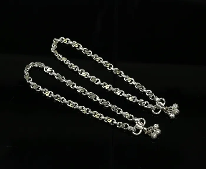 TRIBAL ORNAMENTS Bracelets 10 solid sterling silver handmade vintage design ankle bracelet excellent bride made tribal anklet jewelry pretty gifting to her nank273