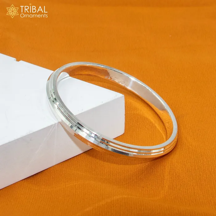 TRIBAL ORNAMENTS Bracelets 55 gm 925 sterling silver handmade Punjabi shikha bangle bracelet kada nsk897