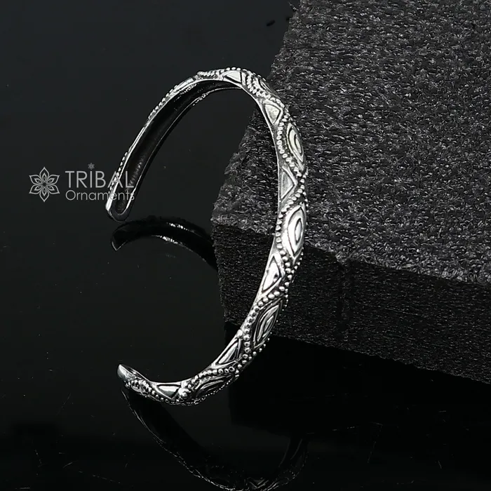 TRIBAL ORNAMENTS Bracelets 925 sterling silver handmade amazing stylish adjustable customized modern trendy cuff kada bracelet for girls jewelry CUFF176