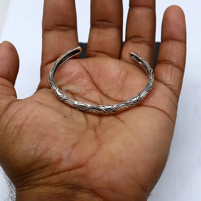 TRIBAL ORNAMENTS Bracelets 925 sterling silver handmade amazing stylish adjustable customized modern trendy cuff kada bracelet for girls jewelry CUFF176