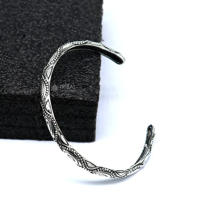 TRIBAL ORNAMENTS Bracelets 925 sterling silver handmade amazing stylish adjustable customized modern trendy cuff kada bracelet for girls jewelry CUFF176