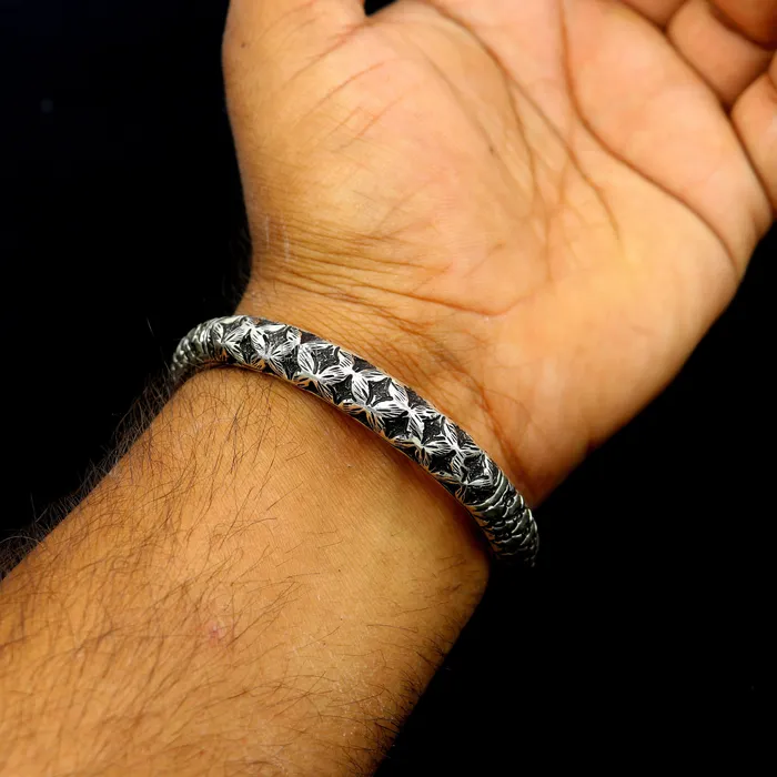 TRIBAL ORNAMENTS Bracelets 925 Sterling silver handmade chitai bangle bracelet kada tribal ethnic jewelry nsk826 TRIBAL ORNAMENTS Bracelets 925 Sterling silver handmade chitai bangle bracelet kada tribal ethnic jewelry nsk826