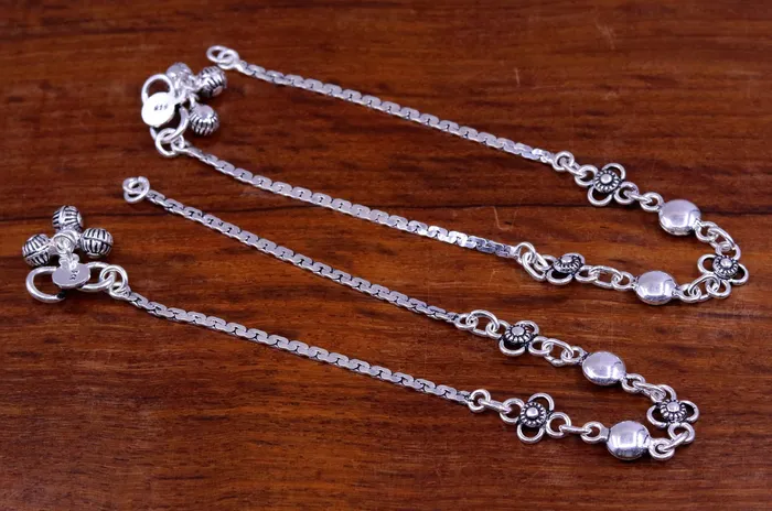 TRIBAL ORNAMENTS Bracelets 925 sterling silver handmade fabulous 105 inches long charm anklets foot bracelet best gifting belly dance jewelry bridesmaids gift ank88 TRIBAL ORNAMENTS Bracelets 925 sterling silver handmade fabulous 105 inches long charm anklets foot bracelet best gifting belly dance jewelry bridesmaids gift ank88
