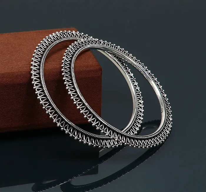 TRIBAL ORNAMENTS Bracelets 925 sterling silver handmade gorgeous bangle bracelet gorgeous kada kangan set for Brides stunning collection women jewelry nba160 TRIBAL ORNAMENTS Bracelets 925 sterling silver handmade gorgeous bangle bracelet gorgeous kada kangan set for Brides stunning collection women jewelry nba160