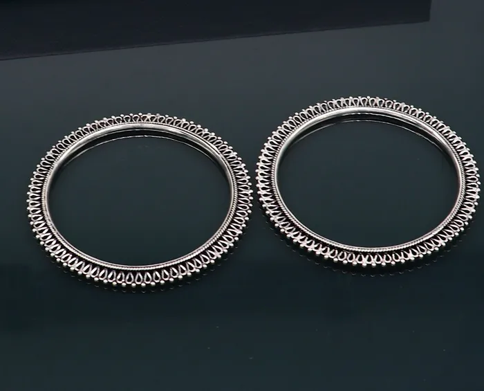 TRIBAL ORNAMENTS Bracelets 925 sterling silver handmade gorgeous bangle bracelet gorgeous kada kangan set for Brides stunning collection women jewelry nba160 TRIBAL ORNAMENTS Bracelets 925 sterling silver handmade gorgeous bangle bracelet gorgeous kada kangan set for Brides stunning collection women jewelry nba160