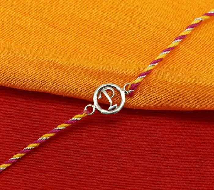 TRIBAL ORNAMENTS Bracelets 925 sterling silver handmade P letter design Rakhi Bracelet amazing stylish gift for Rakshabandhan rk43