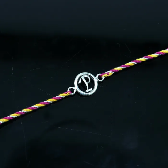 TRIBAL ORNAMENTS Bracelets 925 sterling silver handmade P letter design Rakhi Bracelet amazing stylish gift for Rakshabandhan rk43