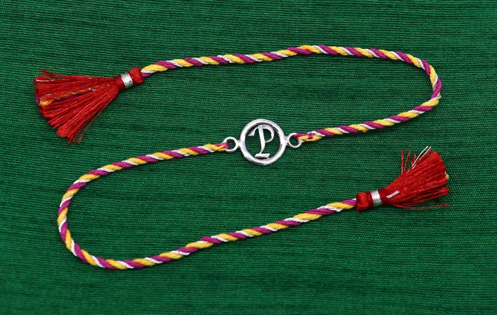 TRIBAL ORNAMENTS Bracelets 925 sterling silver handmade P letter design Rakhi Bracelet amazing stylish gift for Rakshabandhan rk43