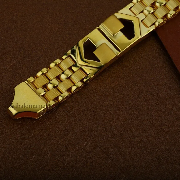TRIBAL ORNAMENTS Bracelets Exclusive dainty stylish 22kt yellow gold handmade bracelet All size customized 9 mm unisex bracelet best gift mens jewelry gbr5