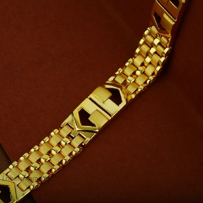 TRIBAL ORNAMENTS Bracelets Exclusive dainty stylish 22kt yellow gold handmade bracelet All size customized 9 mm unisex bracelet best gift mens jewelry gbr5