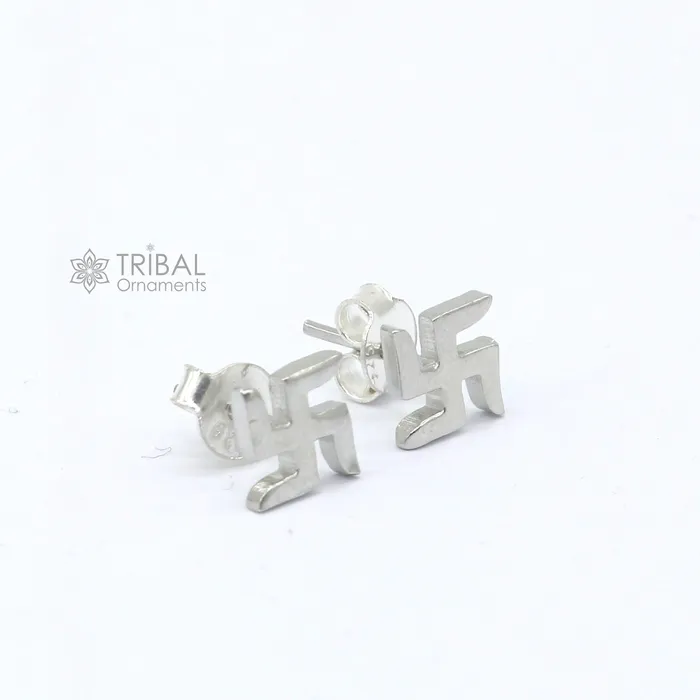 TRIBAL ORNAMENTS Earrings 925 sterling silver handmade unique geometrical design fabulous stud earring unisex stylish jewelry s1306 TRIBAL ORNAMENTS Earrings 925 sterling silver handmade unique geometrical design fabulous stud earring unisex stylish jewelry s1306