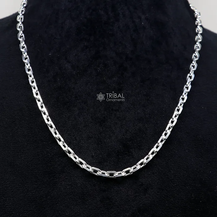 TRIBAL ORNAMENTS Necklaces 20 5mm 925 Sterling silver handmade fabulous vintage look Rolo chain unisex gifting necklace jewelry from india ch231 TRIBAL ORNAMENTS Necklaces 20 5mm 925 Sterling silver handmade fabulous vintage look Rolo chain unisex gifting necklace jewelry from india ch231