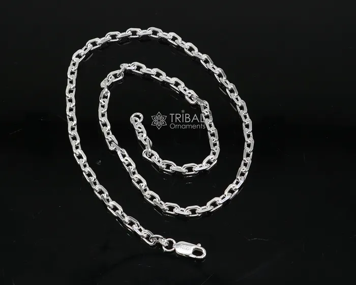TRIBAL ORNAMENTS Necklaces 20 5mm 925 Sterling silver handmade fabulous vintage look Rolo chain unisex gifting necklace jewelry from india ch231 TRIBAL ORNAMENTS Necklaces 20 5mm 925 Sterling silver handmade fabulous vintage look Rolo chain unisex gifting necklace jewelry from india ch231
