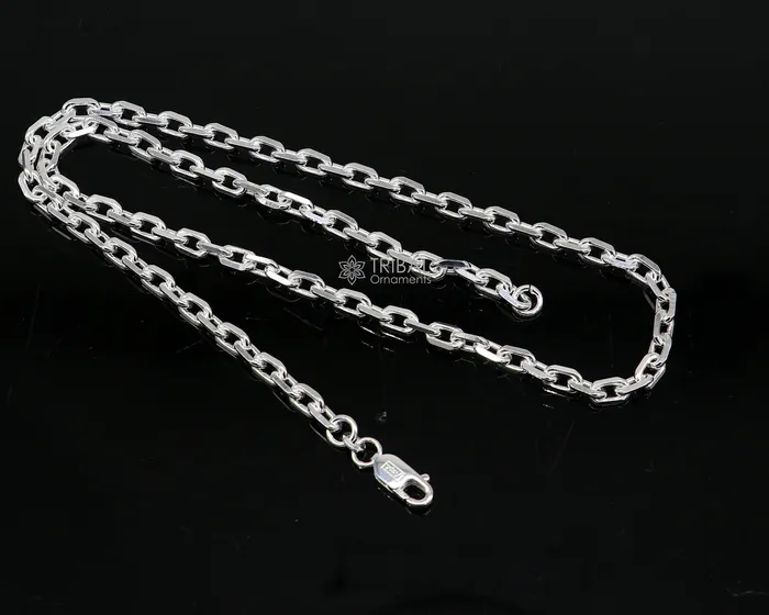 TRIBAL ORNAMENTS Necklaces 20 5mm 925 Sterling silver handmade fabulous vintage look Rolo chain unisex gifting necklace jewelry from india ch231 TRIBAL ORNAMENTS Necklaces 20 5mm 925 Sterling silver handmade fabulous vintage look Rolo chain unisex gifting necklace jewelry from india ch231
