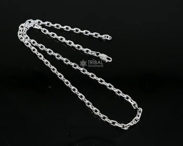 TRIBAL ORNAMENTS Necklaces 20 5mm 925 Sterling silver handmade fabulous vintage look Rolo chain unisex gifting necklace jewelry from india ch231 TRIBAL ORNAMENTS Necklaces 20 5mm 925 Sterling silver handmade fabulous vintage look Rolo chain unisex gifting necklace jewelry from india ch231