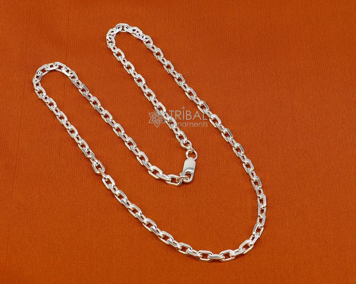 TRIBAL ORNAMENTS Necklaces 20 5mm 925 Sterling silver handmade fabulous vintage look Rolo chain unisex gifting necklace jewelry from india ch231 TRIBAL ORNAMENTS Necklaces 20 5mm 925 Sterling silver handmade fabulous vintage look Rolo chain unisex gifting necklace jewelry from india ch231