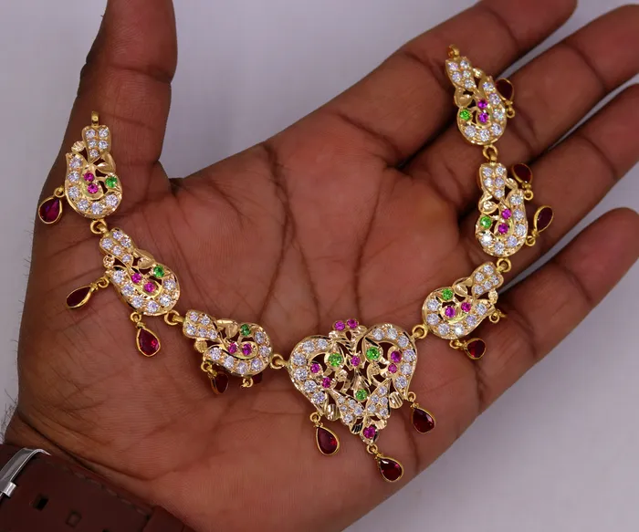 TRIBAL ORNAMENTS Necklaces 22 karat yellow gold Vintage traditional stylish Necklace indian gold jewellery from rajasthan and punjab india