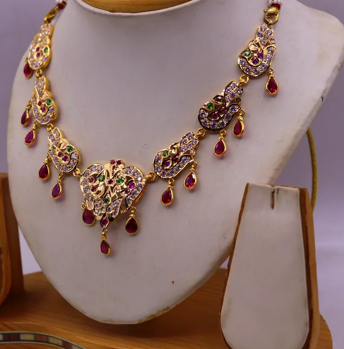 TRIBAL ORNAMENTS Necklaces 22 karat yellow gold Vintage traditional stylish Necklace indian gold jewellery from rajasthan and punjab india
