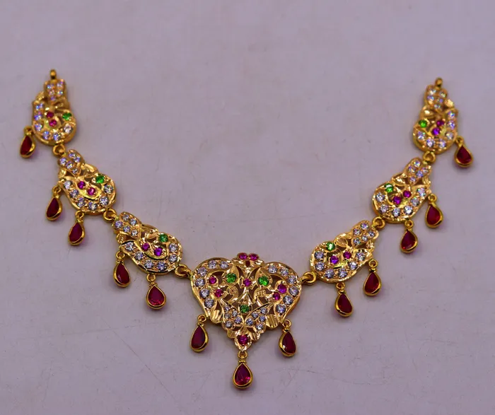 TRIBAL ORNAMENTS Necklaces 22 karat yellow gold Vintage traditional stylish Necklace indian gold jewellery from rajasthan and punjab india