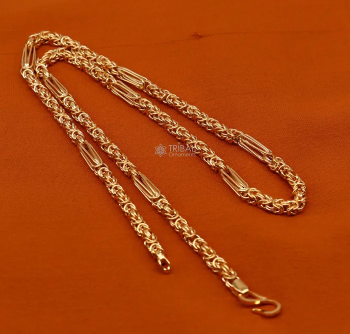 TRIBAL ORNAMENTS Necklaces 22kt yellow gold handmade fabulous modern trendy unique design certified gold byzantine luxury chain necklace unisex gifting jewelry gch573 TRIBAL ORNAMENTS Necklaces 22kt yellow gold handmade fabulous modern trendy unique design certified gold byzantine luxury chain necklace unisex gifting jewelry gch573