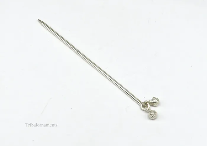 TRIBAL ORNAMENTS Necklaces 4 inches long handmade solid sterling silver eyeliner stick kajal sticks surma stick fabulous brides vintage style gift su396