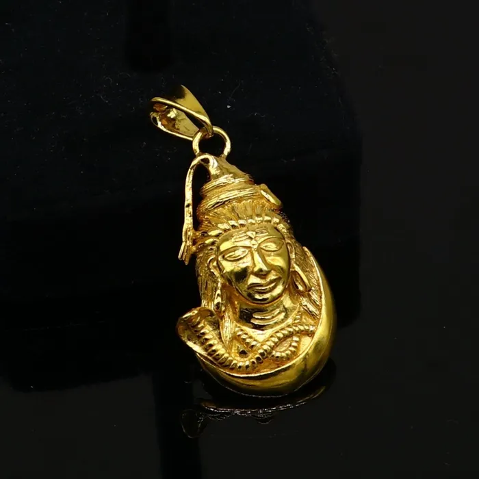 TRIBAL ORNAMENTS Necklaces 925 sterling silver Gold polished divine Hindu idol Lord Shiva pendant excellent gifting unisex locket pendant customized jewelry nsp594