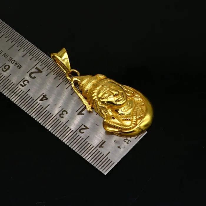 TRIBAL ORNAMENTS Necklaces 925 sterling silver Gold polished divine Hindu idol Lord Shiva pendant excellent gifting unisex locket pendant customized jewelry nsp594