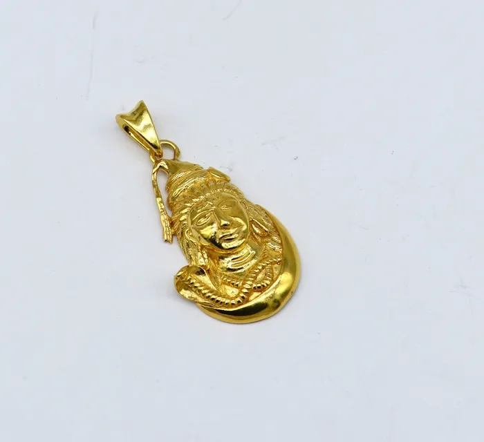 TRIBAL ORNAMENTS Necklaces 925 sterling silver Gold polished divine Hindu idol Lord Shiva pendant excellent gifting unisex locket pendant customized jewelry nsp594