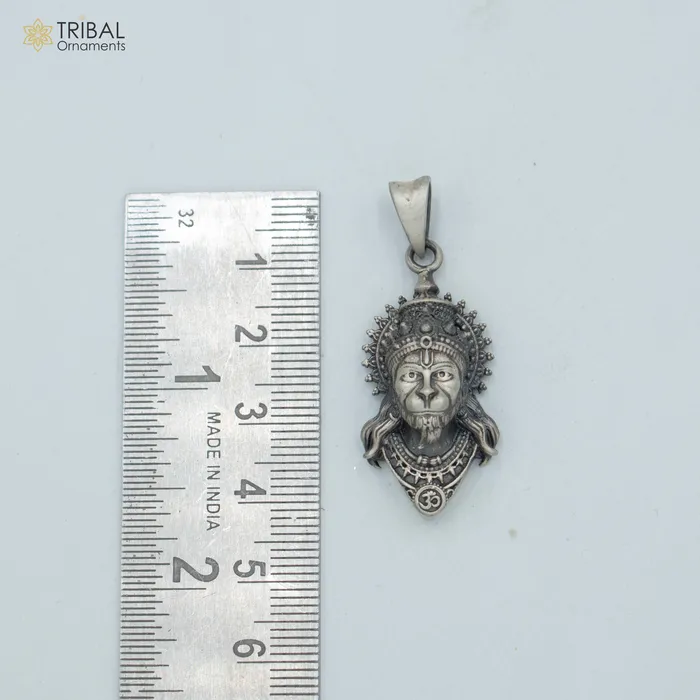 TRIBAL ORNAMENTS Necklaces 925 sterling silver lord hanuman ji Pendant with chain tribal jewellery nsp1025 TRIBAL ORNAMENTS Necklaces 925 sterling silver lord hanuman ji Pendant with chain tribal jewellery nsp1025