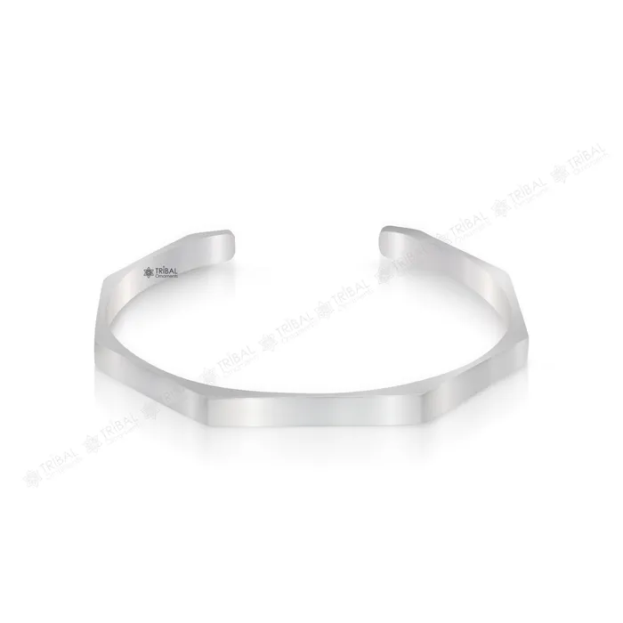 TRIBAL ORNAMENTS Plain shiny solid 925 sterling silver handmade adjustable cuff bangle bracelet unsex gifting jewelry solid shiny bracelet nsk374 Bracelets TRIBAL ORNAMENTS Plain shiny solid 925 sterling silver handmade adjustable cuff bangle bracelet unsex gifting jewelry solid shiny bracelet nsk374 Bracelets