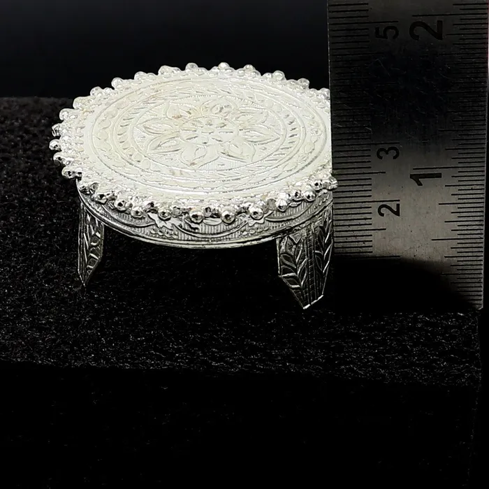 TRIBAL ORNAMENTS Rings 2 Vintage design 925 Sterling silver handmade small round shape tablebazotchouki excellent home puja utensils temple art su1161