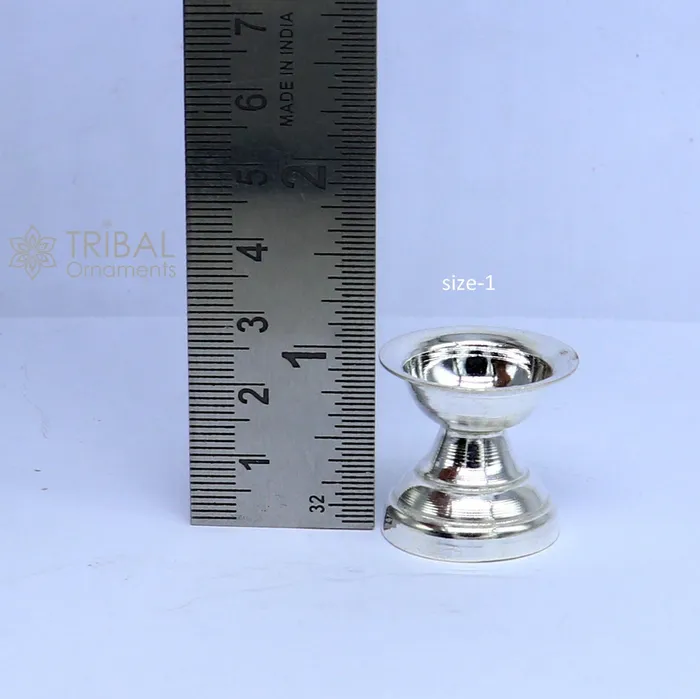 TRIBAL ORNAMENTS Rings 925 sterling silver handmade elegant oil lamp silver home temple utensils silver diya deepak silver deepam silver puja article su1191