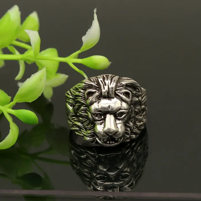 TRIBAL ORNAMENTS Rings 925 sterling silver handmade excellent lion face vintage antique stylish ring band unisex customized jewelry from Rajasthan india sr273 TRIBAL ORNAMENTS Rings 925 sterling silver handmade excellent lion face vintage antique stylish ring band unisex customized jewelry from Rajasthan india sr273
