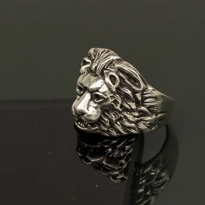 TRIBAL ORNAMENTS Rings 925 sterling silver handmade excellent lion face vintage antique stylish ring band unisex customized jewelry from Rajasthan india sr273 TRIBAL ORNAMENTS Rings 925 sterling silver handmade excellent lion face vintage antique stylish ring band unisex customized jewelry from Rajasthan india sr273