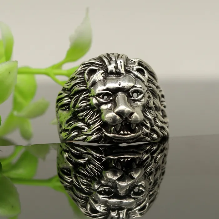 TRIBAL ORNAMENTS Rings 925 sterling silver handmade excellent lion face vintage antique stylish ring band unisex customized jewelry from Rajasthan india sr273 TRIBAL ORNAMENTS Rings 925 sterling silver handmade excellent lion face vintage antique stylish ring band unisex customized jewelry from Rajasthan india sr273