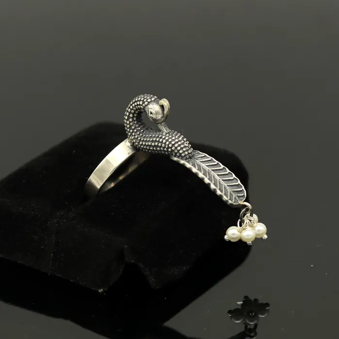 TRIBAL ORNAMENTS Rings 925 sterling silver handmade vintage antique customized peacock style amazing pearl ring adjustable charm ring bridesmaid gift ring212 TRIBAL ORNAMENTS Rings 925 sterling silver handmade vintage antique customized peacock style amazing pearl ring adjustable charm ring bridesmaid gift ring212