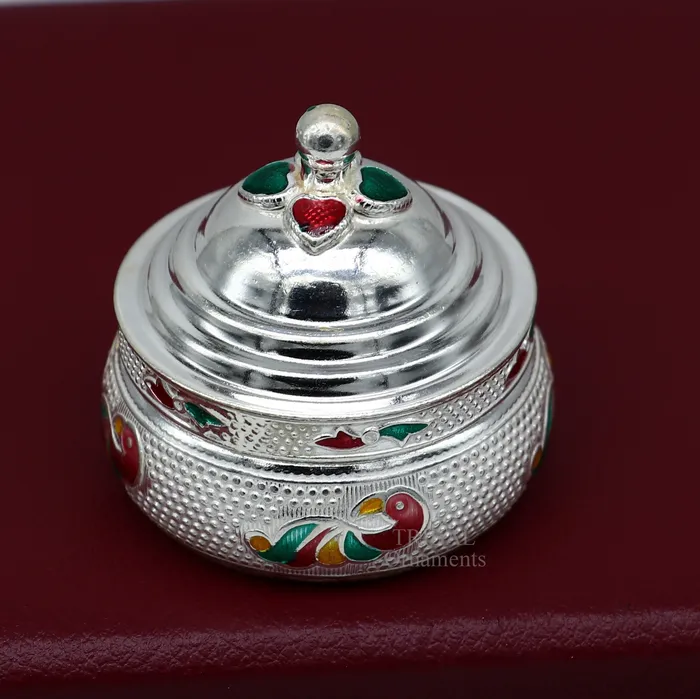 TRIBAL ORNAMENTS Rings 925 sterling silver unique antique design handmade brides eyes kajal box surma box kumkum sindur box small trinket box article stb351 TRIBAL ORNAMENTS Rings 925 sterling silver unique antique design handmade brides eyes kajal box surma box kumkum sindur box small trinket box article stb351