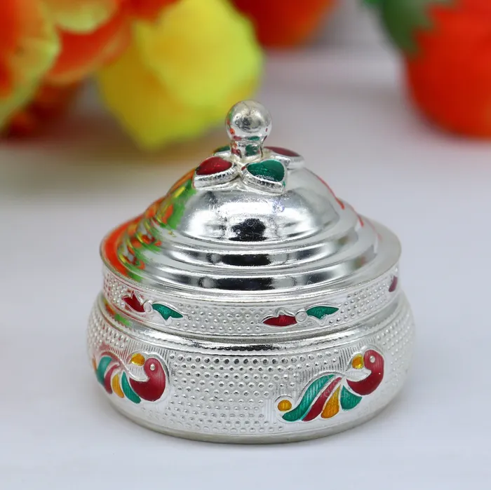 TRIBAL ORNAMENTS Rings 925 sterling silver unique antique design handmade brides eyes kajal box surma box kumkum sindur box small trinket box article stb351