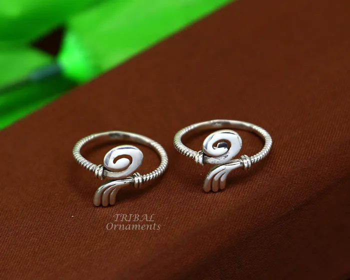 TRIBAL ORNAMENTS Rings 925 sterling silver uniquely handcrafted unique style antique look toe rings best brides wedding jewelry ethnic tribal jewelry ytr18