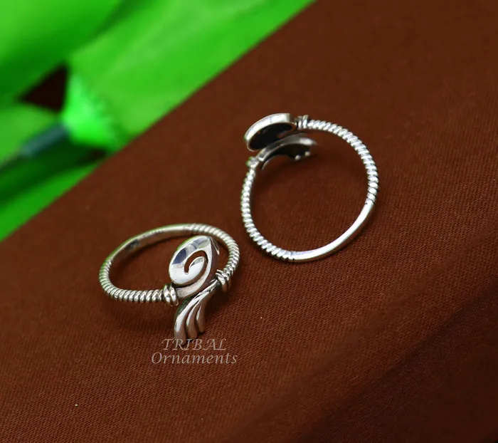 TRIBAL ORNAMENTS Rings 925 sterling silver uniquely handcrafted unique style antique look toe rings best brides wedding jewelry ethnic tribal jewelry ytr18