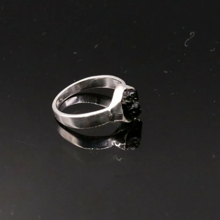 TRIBAL ORNAMENTS Rings Rough unshaped uncut stone solid 925 sterling silver indian ring band gift jewelry sr159