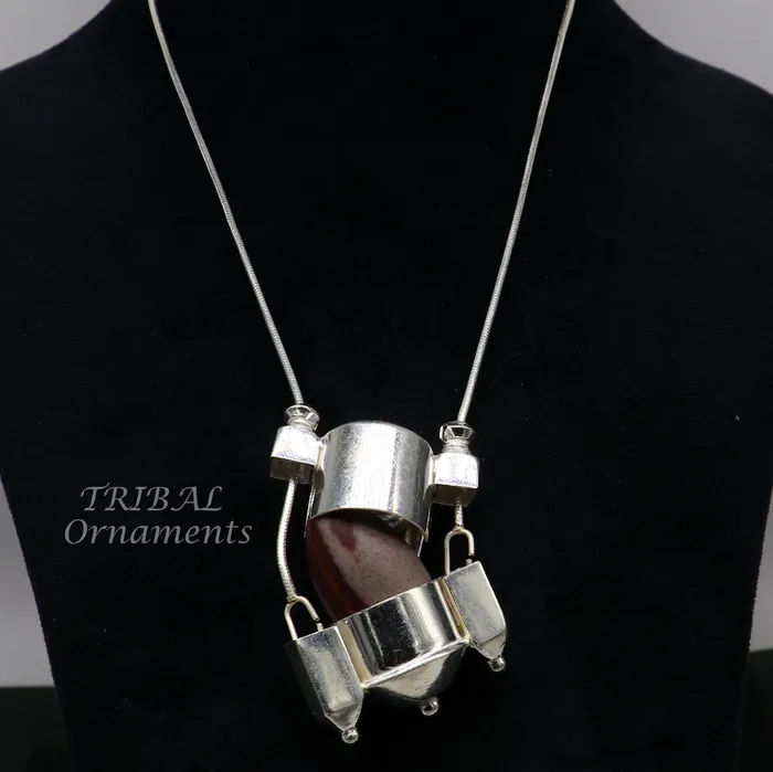TRIBAL ORNAMENTS Sterling silver stylish vintage antique designer Idol shiva lingam box pendant casket box pendant for shiva lingam ethnic india set493 Necklaces TRIBAL ORNAMENTS Sterling silver stylish vintage antique designer Idol shiva lingam box pendant casket box pendant for shiva lingam ethnic india set493 Necklaces