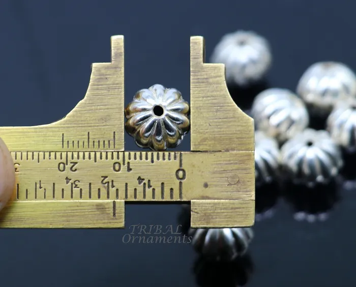 TRIBALORNAMENT Necklaces 11 mm lot 10 pieces 925 sterling silver fabulous beads drops for jewelry Customization or unique jewelry making lose beads bd24