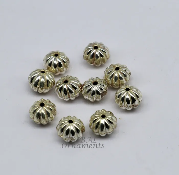TRIBALORNAMENT Necklaces 11 mm lot 10 pieces 925 sterling silver fabulous beads drops for jewelry Customization or unique jewelry making lose beads bd24