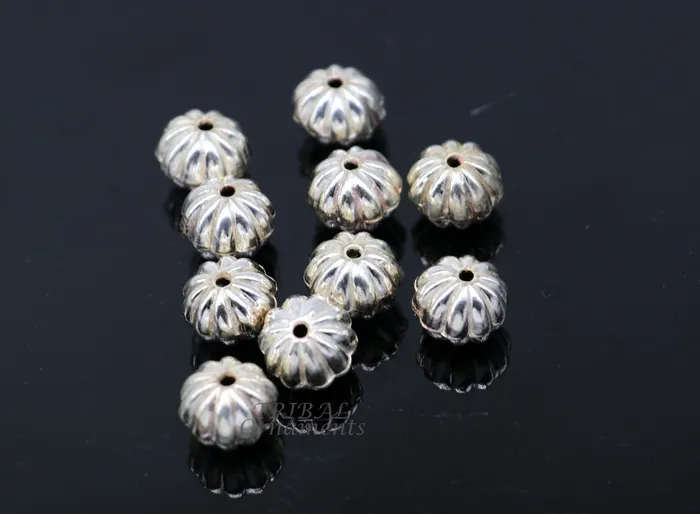 TRIBALORNAMENT Necklaces 11 mm lot 10 pieces 925 sterling silver fabulous beads drops for jewelry Customization or unique jewelry making lose beads bd24