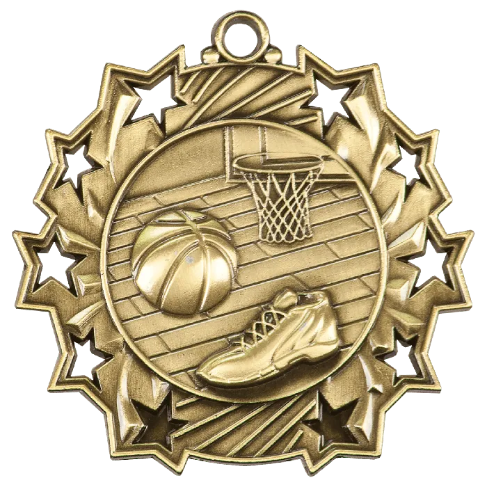 TS402 2 Basketball Medal JDS Earrings