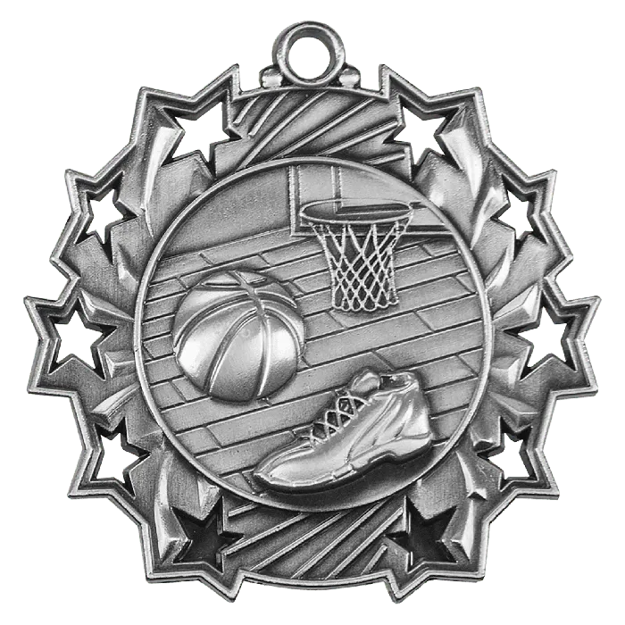 TS402 2 Basketball Medal JDS Earrings