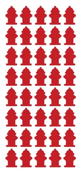 Winter Park Products Earrings Red Fire Hydrant Stickers 1 DC09032